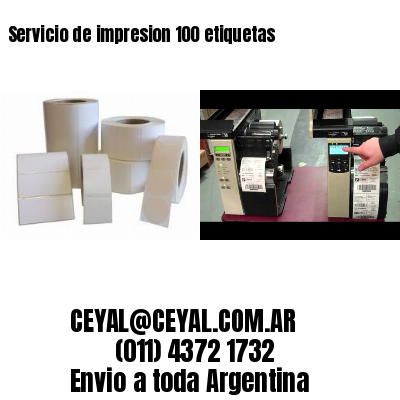 Servicio de impresion 100 etiquetas