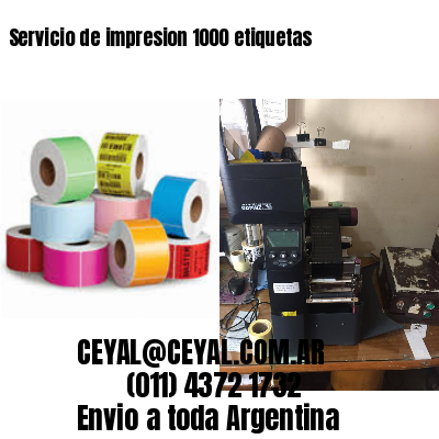 Servicio de impresion 1000 etiquetas