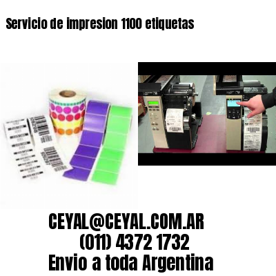 Servicio de impresion 1100 etiquetas