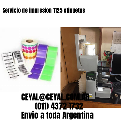Servicio de impresion 1125 etiquetas