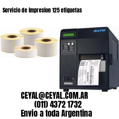 Servicio de impresion 125 etiquetas