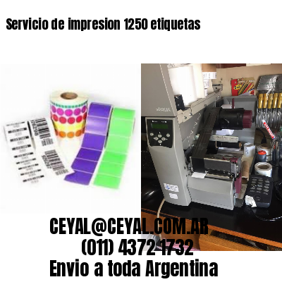 Servicio de impresion 1250 etiquetas