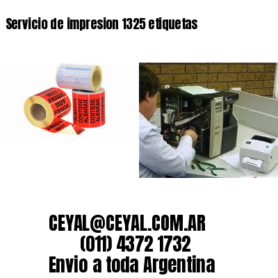 Servicio de impresion 1325 etiquetas