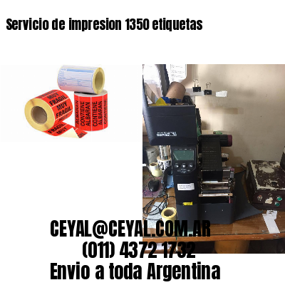 Servicio de impresion 1350 etiquetas