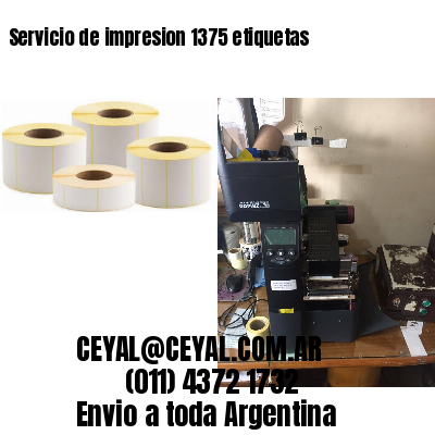 Servicio de impresion 1375 etiquetas