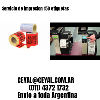 Servicio de impresion 150 etiquetas