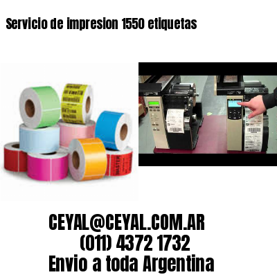 Servicio de impresion 1550 etiquetas
