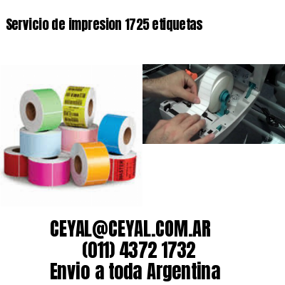 Servicio de impresion 1725 etiquetas