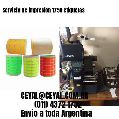 Servicio de impresion 1750 etiquetas