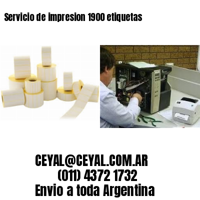 Servicio de impresion 1900 etiquetas