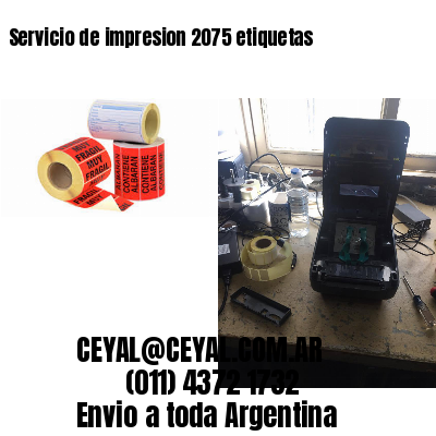 Servicio de impresion 2075 etiquetas