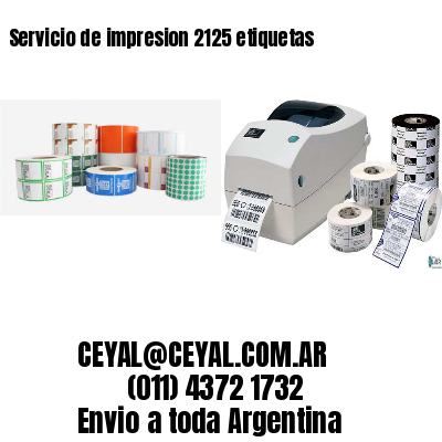 Servicio de impresion 2125 etiquetas