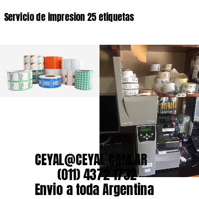 Servicio de impresion 25 etiquetas