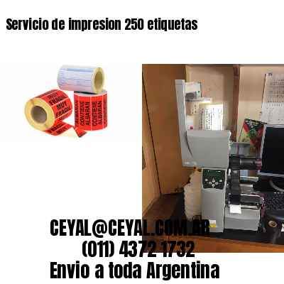 Servicio de impresion 250 etiquetas