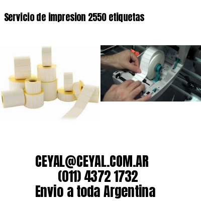 Servicio de impresion 2550 etiquetas