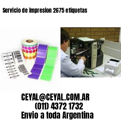 Servicio de impresion 2675 etiquetas