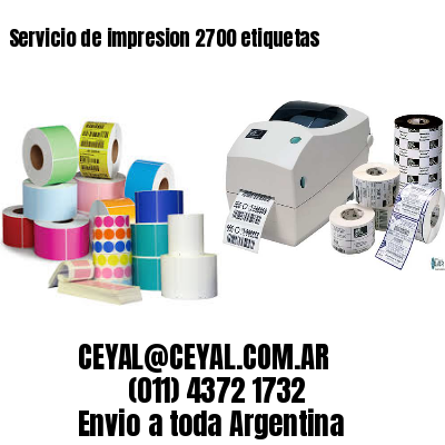 Servicio de impresion 2700 etiquetas