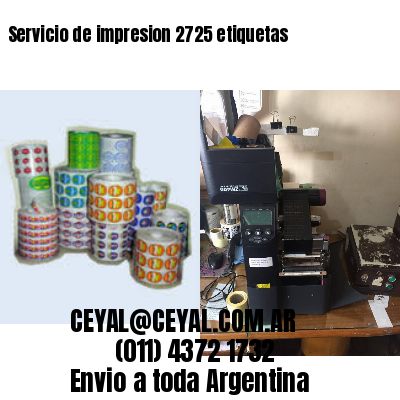Servicio de impresion 2725 etiquetas