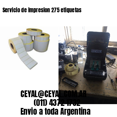 Servicio de impresion 275 etiquetas