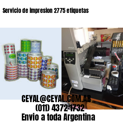 Servicio de impresion 2775 etiquetas