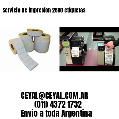 Servicio de impresion 2800 etiquetas