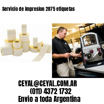 Servicio de impresion 2875 etiquetas