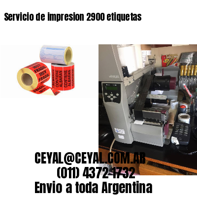 Servicio de impresion 2900 etiquetas