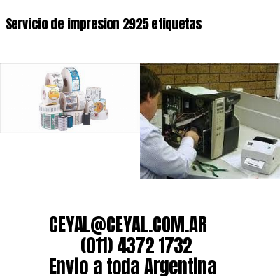 Servicio de impresion 2925 etiquetas