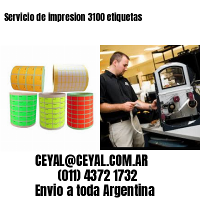 Servicio de impresion 3100 etiquetas
