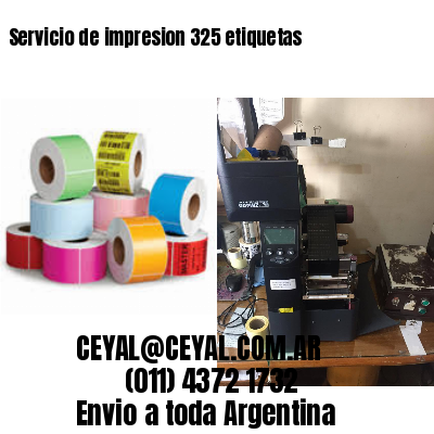 Servicio de impresion 325 etiquetas