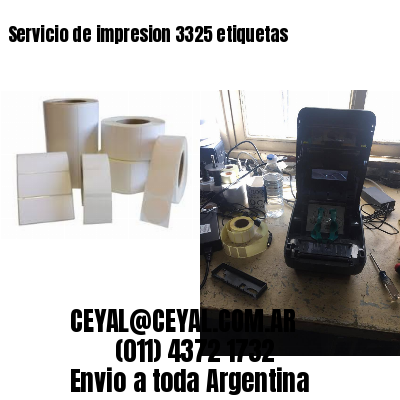 Servicio de impresion 3325 etiquetas