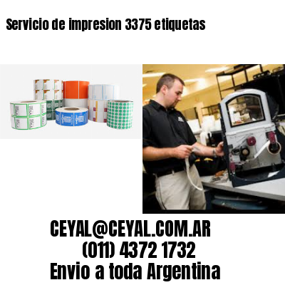 Servicio de impresion 3375 etiquetas