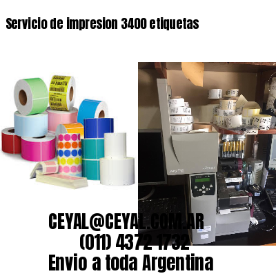 Servicio de impresion 3400 etiquetas