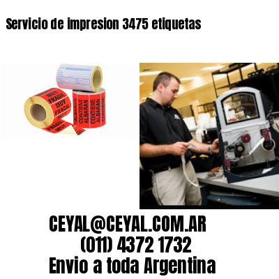 Servicio de impresion 3475 etiquetas