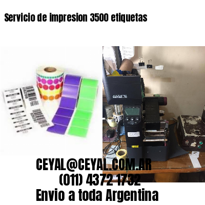 Servicio de impresion 3500 etiquetas