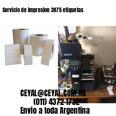 Servicio de impresion 3875 etiquetas