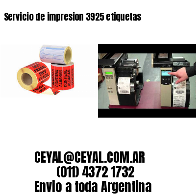 Servicio de impresion 3925 etiquetas