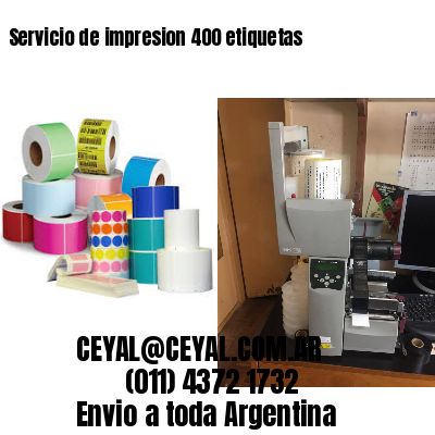Servicio de impresion 400 etiquetas