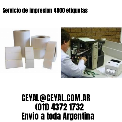 Servicio de impresion 4000 etiquetas