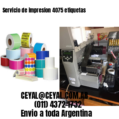 Servicio de impresion 4075 etiquetas