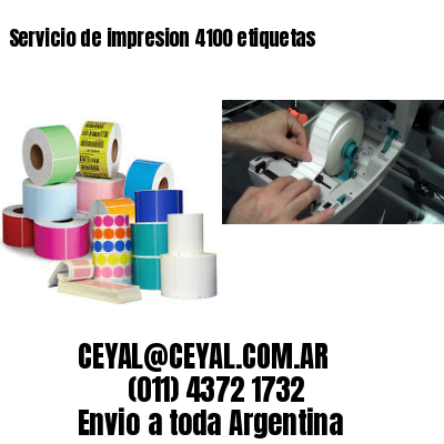 Servicio de impresion 4100 etiquetas