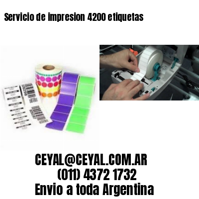 Servicio de impresion 4200 etiquetas