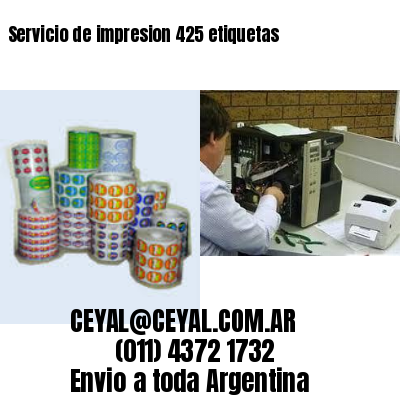 Servicio de impresion 425 etiquetas