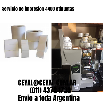 Servicio de impresion 4400 etiquetas
