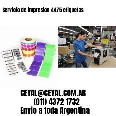 Servicio de impresion 4475 etiquetas
