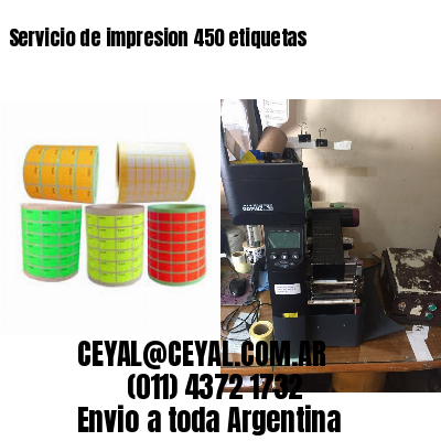 Servicio de impresion 450 etiquetas
