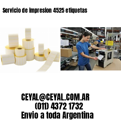 Servicio de impresion 4525 etiquetas