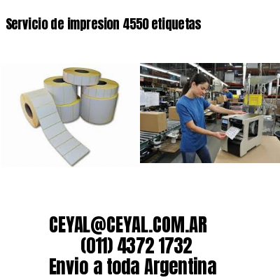 Servicio de impresion 4550 etiquetas