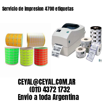 Servicio de impresion 4700 etiquetas