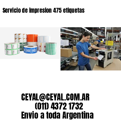 Servicio de impresion 475 etiquetas